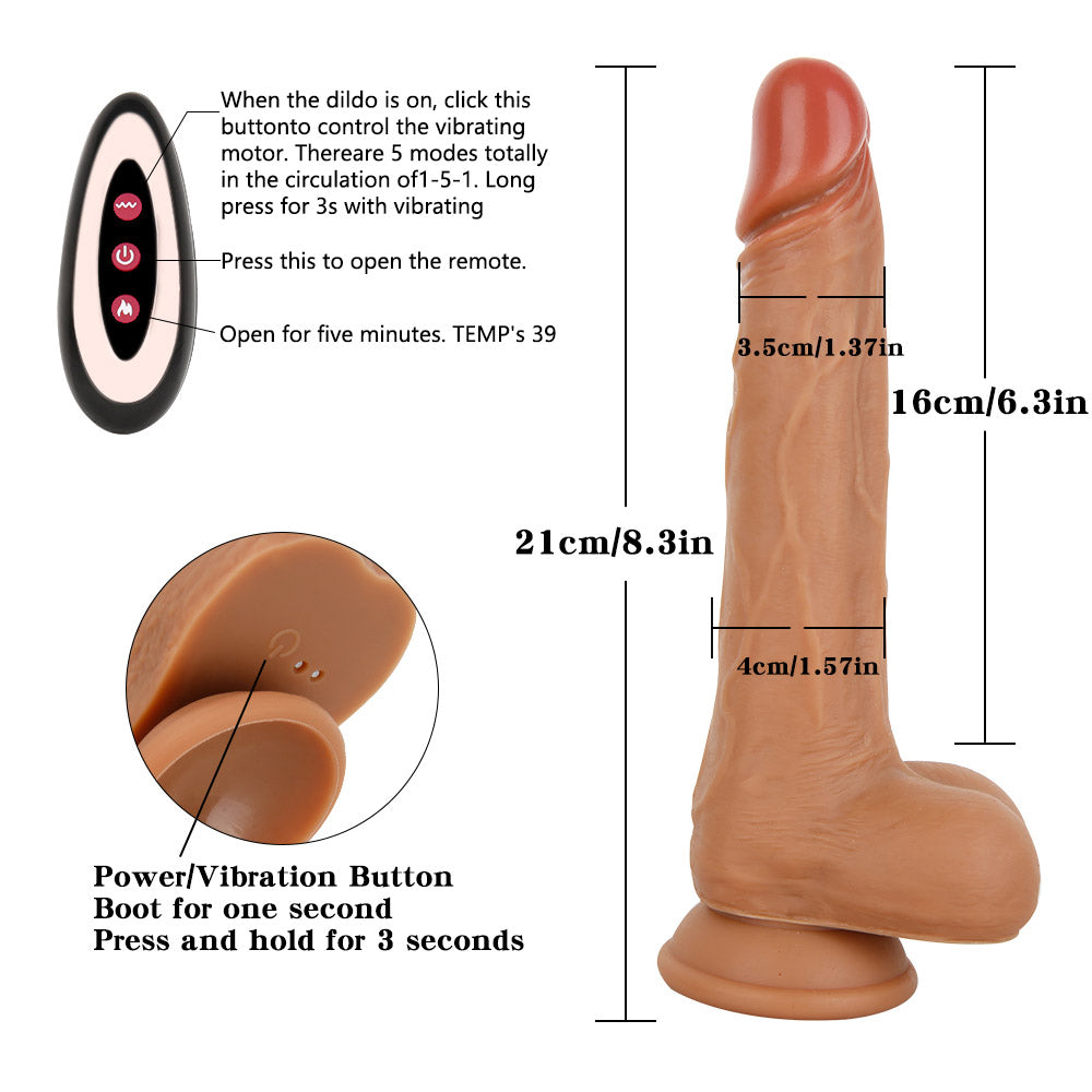 Sex toys dubai🎁 D40RealisticThrusting&WarmingSiliconeVibratingDildowithRemoteControl8.3Inch(3 days delivery)toys men