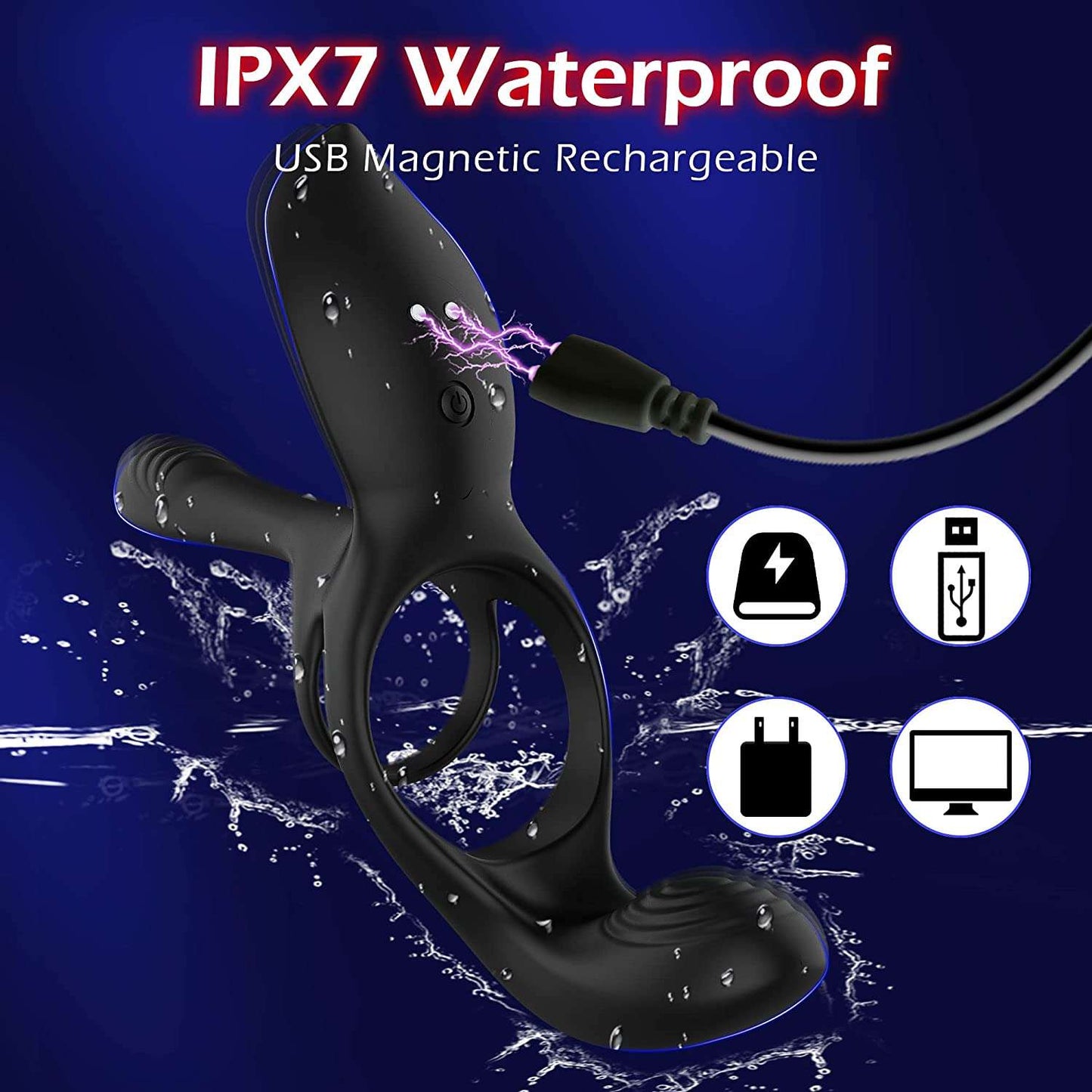 Sex toys dubai3in1VibratingCockRingwith10ModesMen’sPenisRingsVibratorstoys men