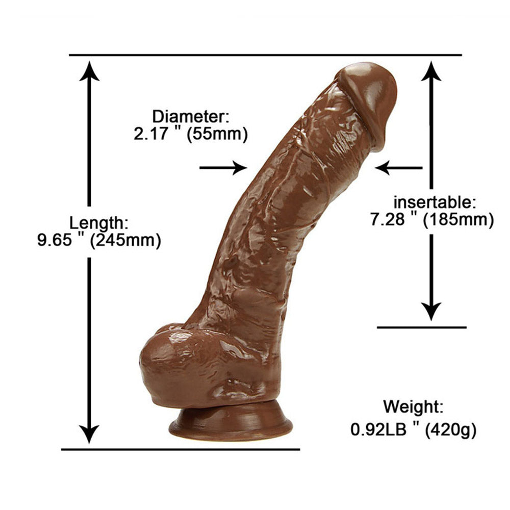 Sex toys dubaiA34LargeRealisticSexyVeinsTextureSuctionCupDildowithBalls9.7Inchtoys men