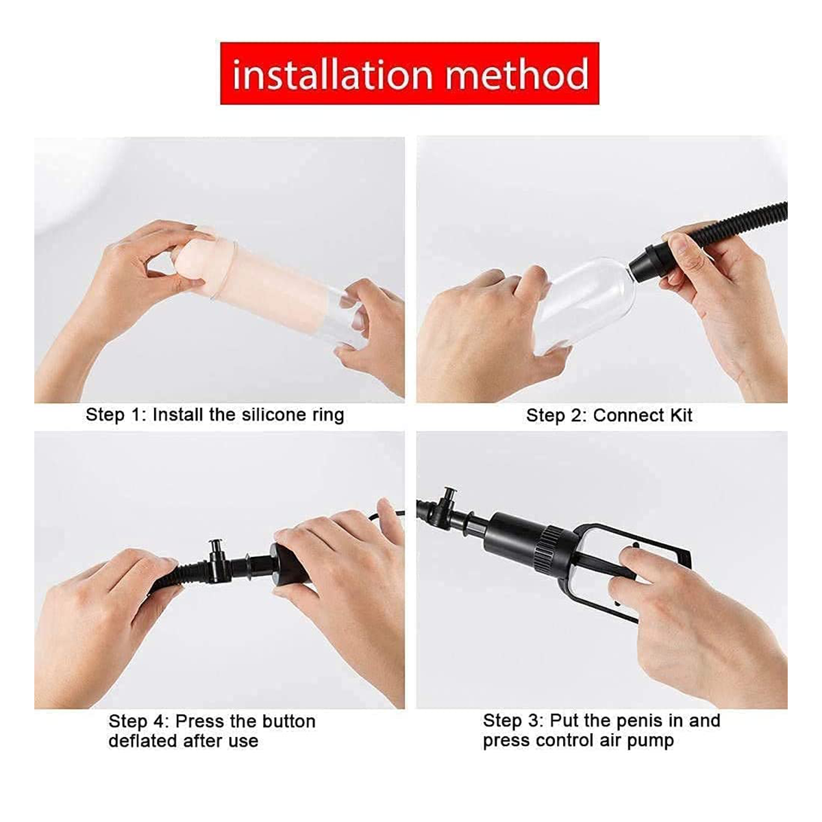 Sex toys dubaiPenisEnlargementPumpwith1pcRealisticVaginalSleeveand3pcsPenisStrawSleevesinDifferentSizestoys men