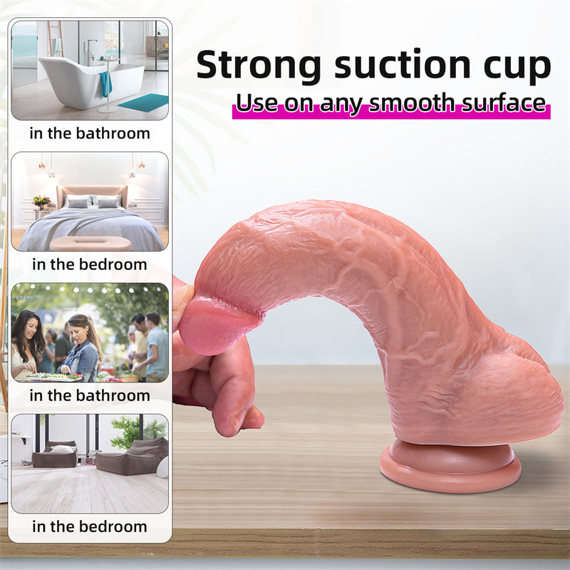 Dildo female sex toys for women Double Layer Liquid Silicone 8 Inch