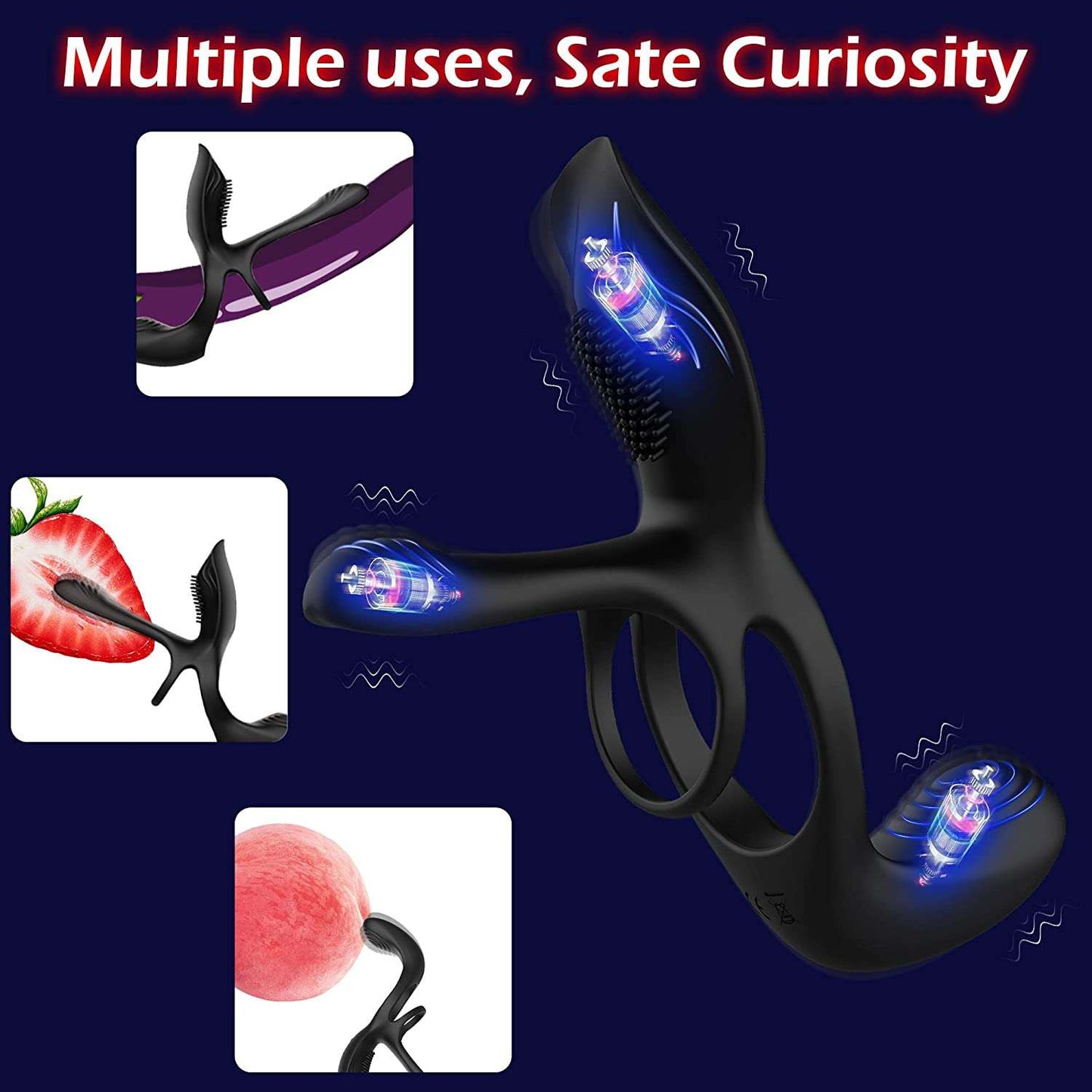 Sex toys dubai3in1VibratingCockRingwith10ModesMen’sPenisRingsVibratorstoys men