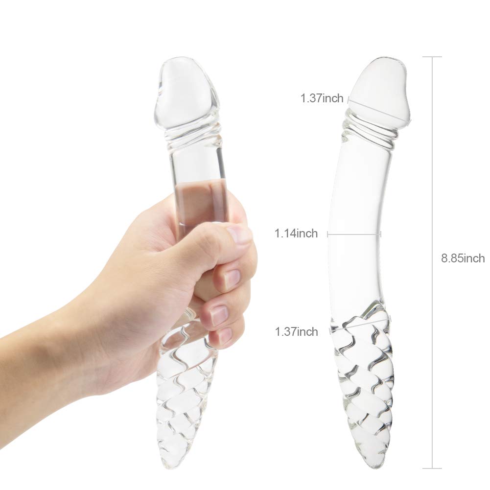 Dildo sex toys Crystal Double-Ended Glass double sex toy 8.85 lnch