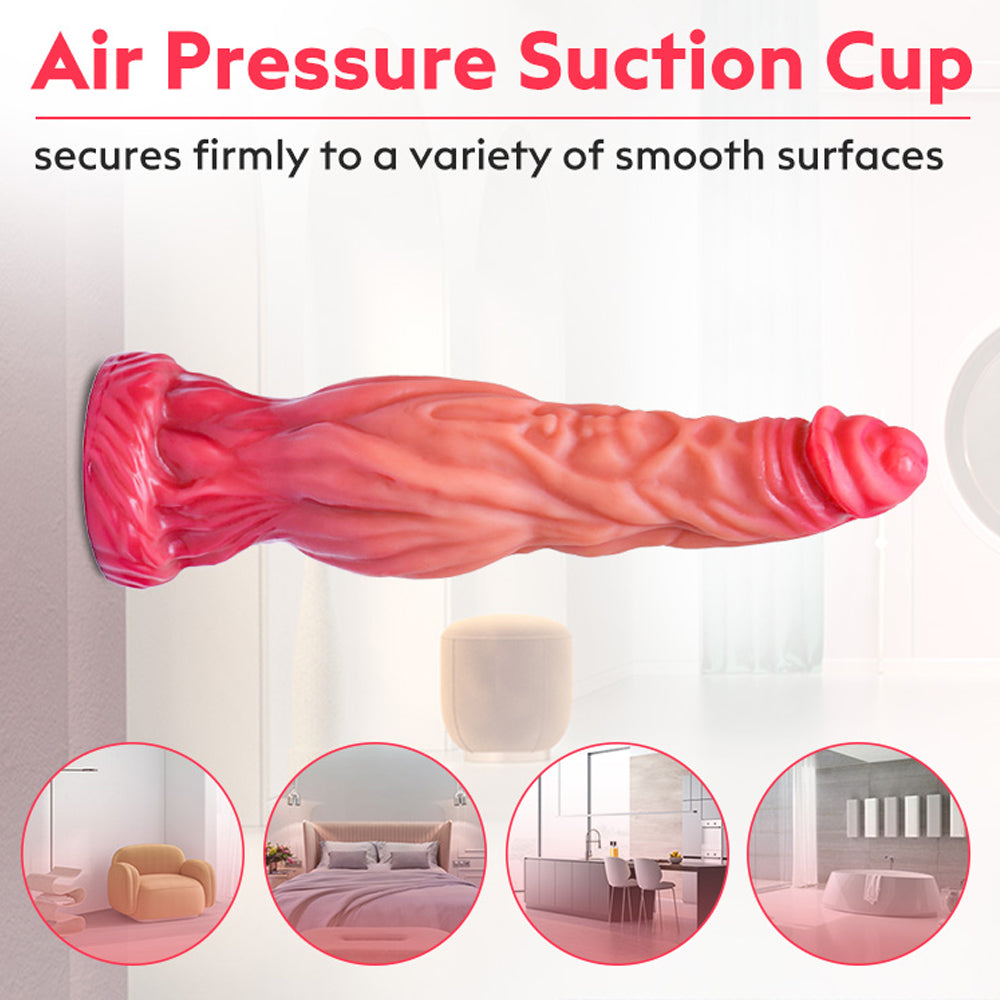 DILDO FOR WOMEN SILICONE PINK WITH SUCTION CUP 10 INCH