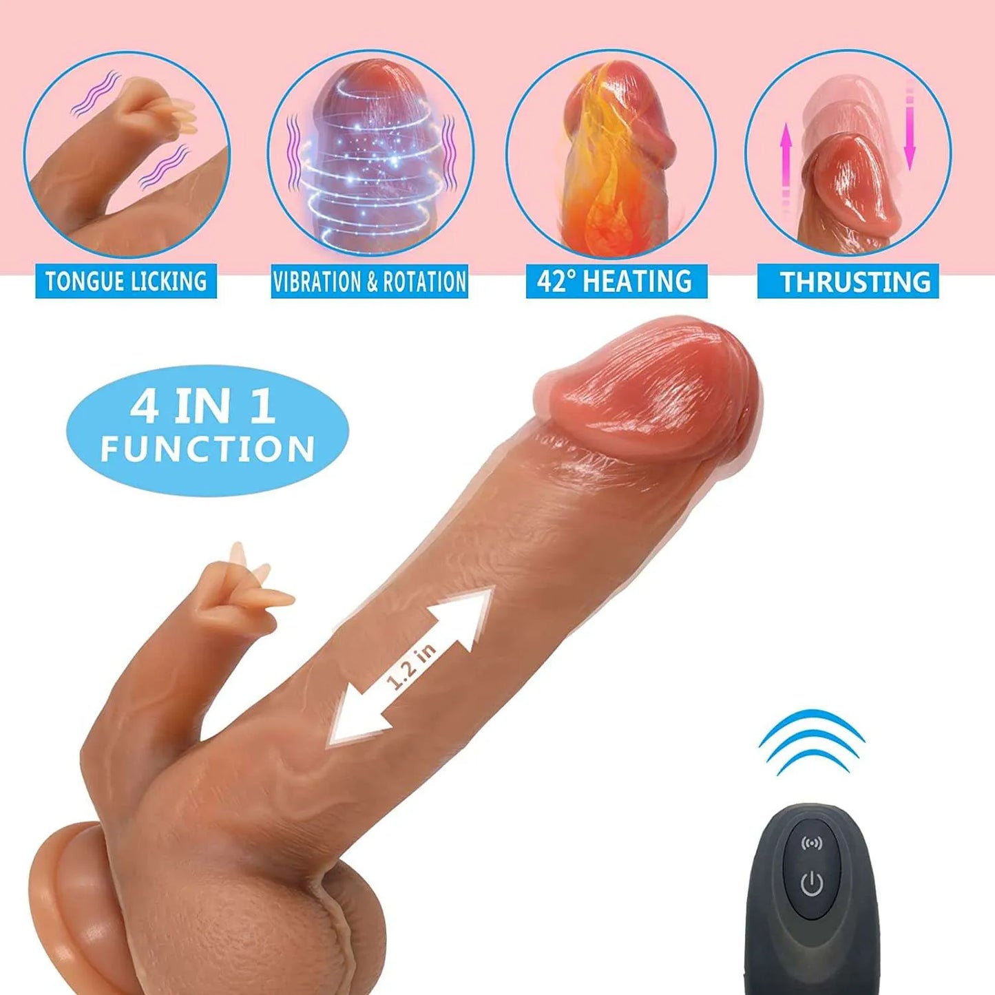 Dildo toy for women vibrating buy online silicone huge meat stick 8.5 Inches