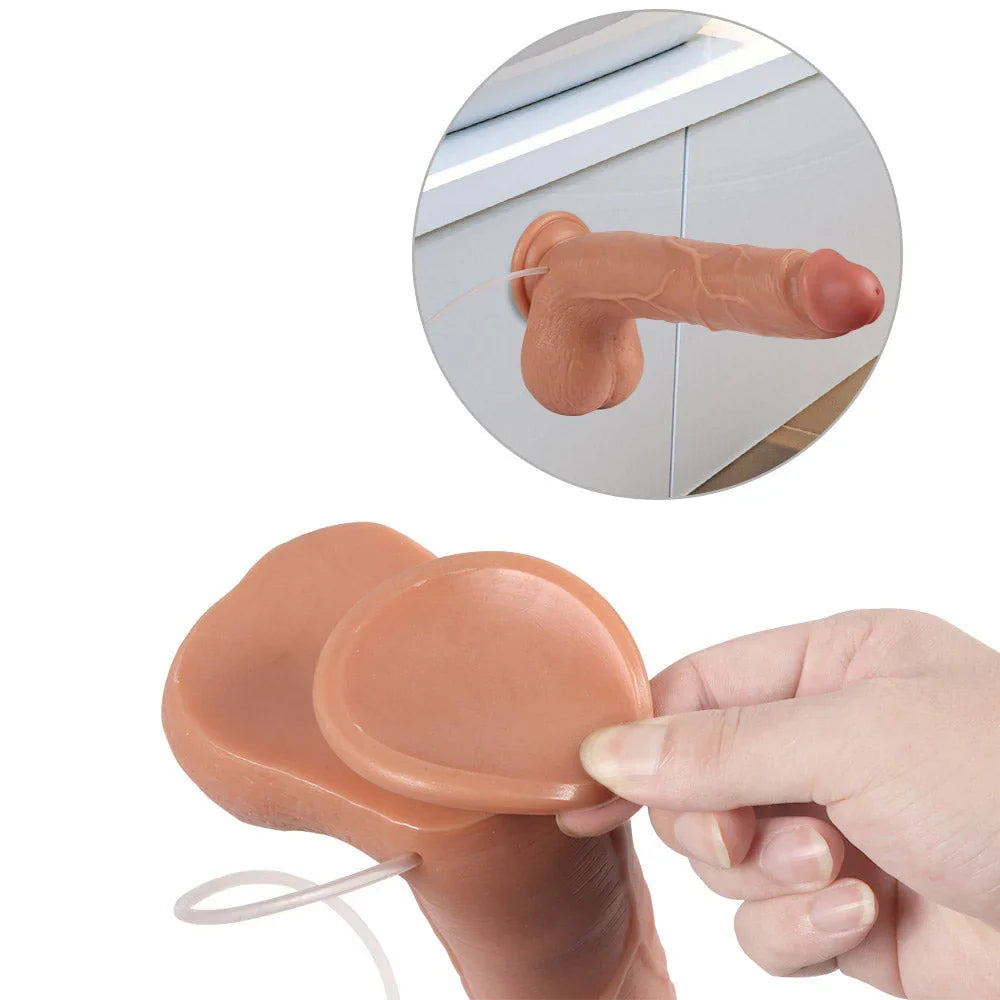 Extra Large Ultra-Realistic Silicone Dildo for Women – Squirting Function, Lifelike Texture