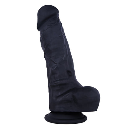 Sex toys  dubaiB132ClassicGirthyRealisticBlackLiquidSiliconeSuctionCupDildowithBalls8.6Inchtoys  men