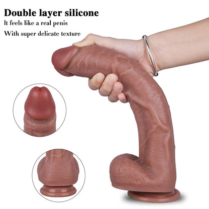 Dildo toy  Extra Large Ultra Realistic Silicone for women black 10.6 Inches