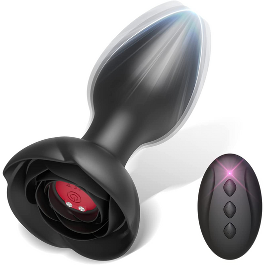 Sex toys  dubaiRemoteControlSexAnalPlugVibratorwith10Modes&RoseShapeforCoupleGamestoys  men