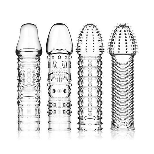 Sex toys  dubai4PcsSiliconePenisSleevesSetReusableandDelaySexTimePenisExtenderforCoupleCondomstoys  men