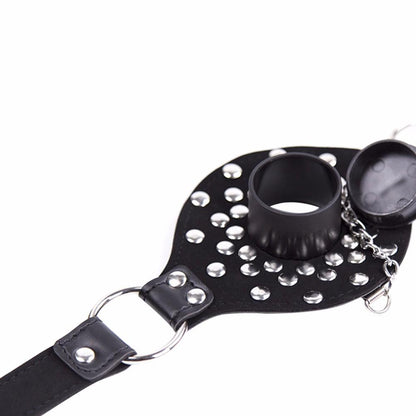 Sex toys  dubaiLeatherStuddedOpenMouthFeedingGagtoys  men