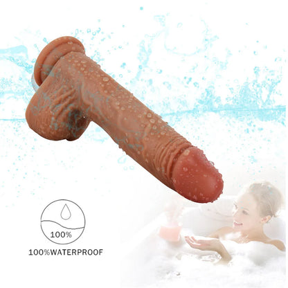 Most Realistic Silicone Dildo for Women – 8.5 Inch Big Penis Vibrator Meat Stick