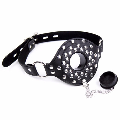 Sex toys  dubaiLeatherStuddedOpenMouthFeedingGagtoys  men