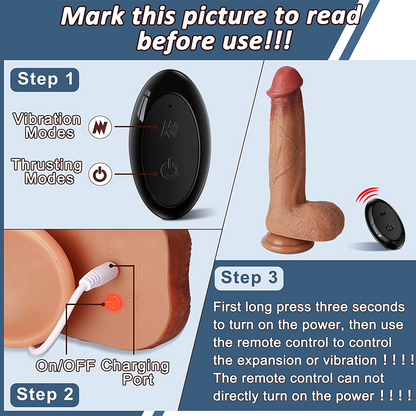 Sex toys  dubaiRemoteControlRealisticDildoswith8ThrustingModesandStrongGSpotVibrator(24cm)toys  men