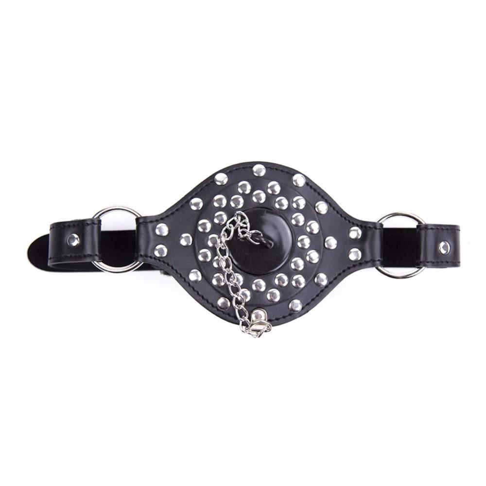 Sex toys  dubaiLeatherStuddedOpenMouthFeedingGagtoys  men