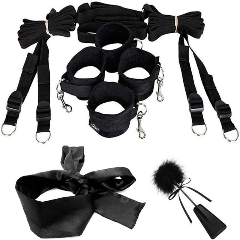 Sex toys  dubaiSexBondageBDSMKitwithHandCuffsAnkleCuffBondageCollection&Blindfold&TicklerIncludedtoys  men