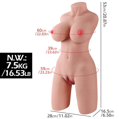 sex doll uae men video7.5kg Male Erotic Sex Products Half Body Solid Doll Male Masturbator(3 days delivery)Realistic Silicone  Style