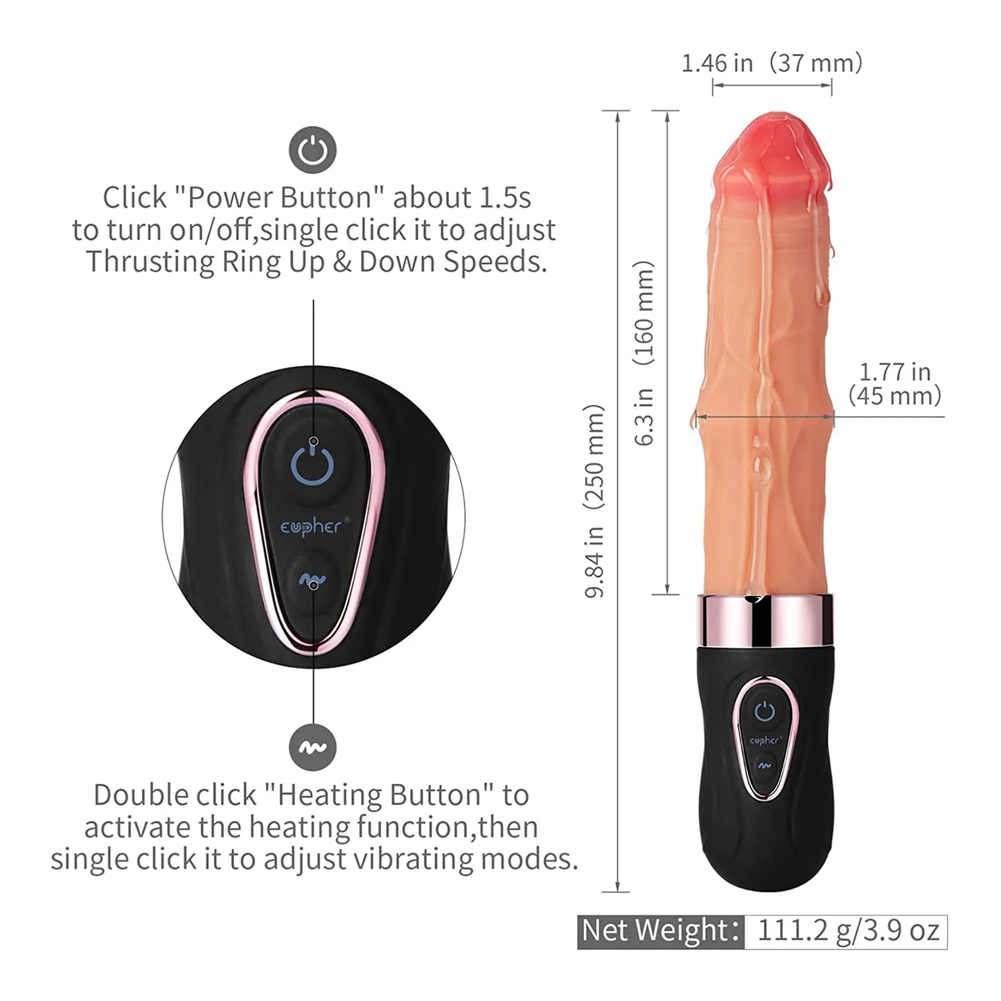 Dildo for women   Most Realistic  Silicone vibrating  sex machine 10 lnch