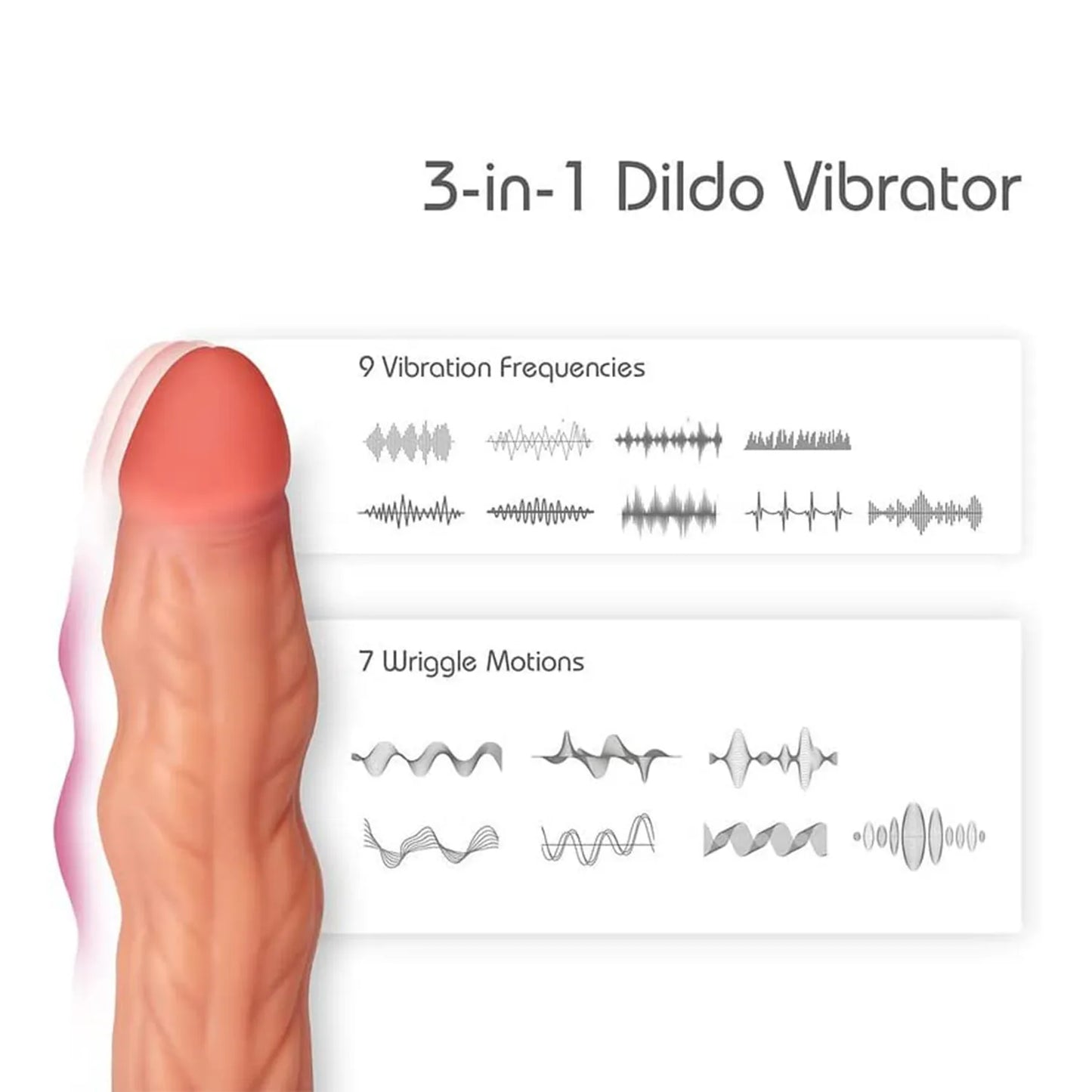 Dildo for women   Most Realistic  Silicone vibrating  sex machine 10 lnch