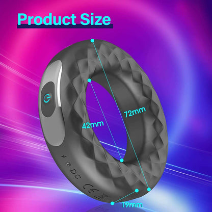 Sex toys  dubaiVibratingPenisDelayRingwith10ModesMaleDelayedOrgasmandWaterproofSiliconeforCouplestoys  men