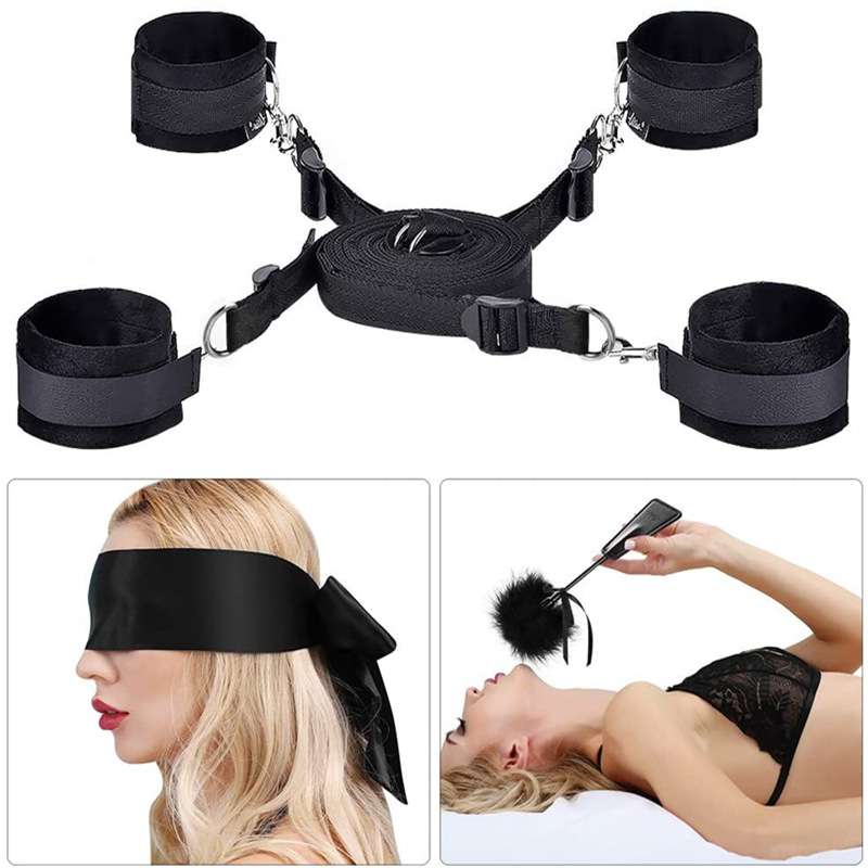 Sex toys  dubaiSexBondageBDSMKitwithHandCuffsAnkleCuffBondageCollection&Blindfold&TicklerIncludedtoys  men