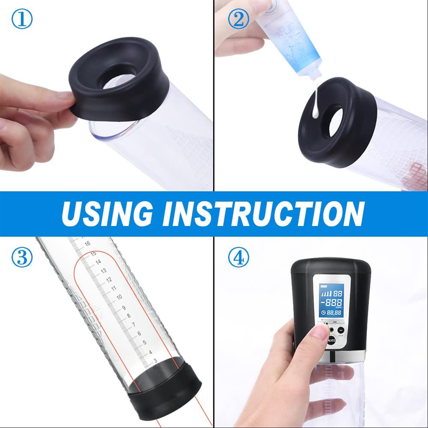 Sex toys  dubaiElectricPenisVacuumPumpwith4SuctionIntensities,RechargeableAutomaticHigh-VacuumPenisEnlargementExtendPumptoys  men