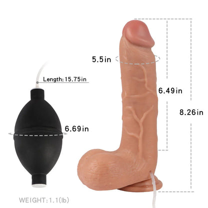 Extra Large Ultra-Realistic Silicone Dildo for Women – Squirting Function, Lifelike Texture