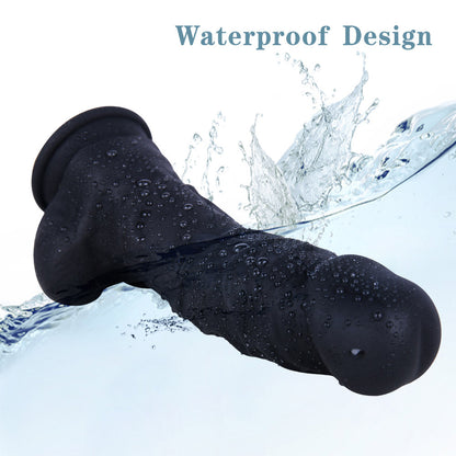 Sex toys  dubaiB132ClassicGirthyRealisticBlackLiquidSiliconeSuctionCupDildowithBalls8.6Inchtoys  men