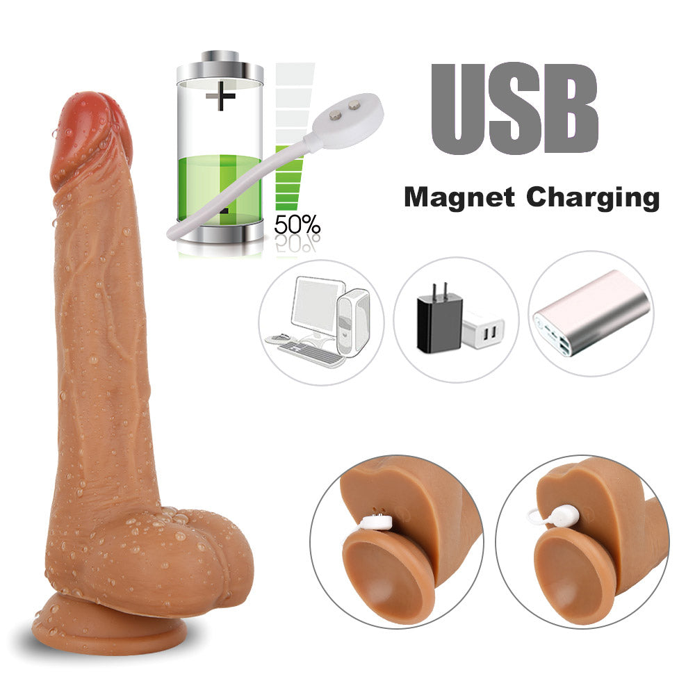 Sex toys  dubai🎁 D40RealisticThrusting&WarmingSiliconeVibratingDildowithRemoteControl8.3Inch(3 days delivery)toys  men