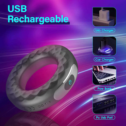 Sex toys  dubaiVibratingPenisDelayRingwith10ModesMaleDelayedOrgasmandWaterproofSiliconeforCouplestoys  men