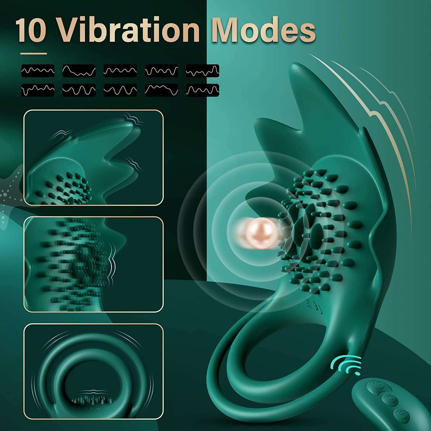 Sex toys  dubaiPenisDelayRingVibratorwith10VibrationModes&USBRechargeable(RemoteControl)toys  men