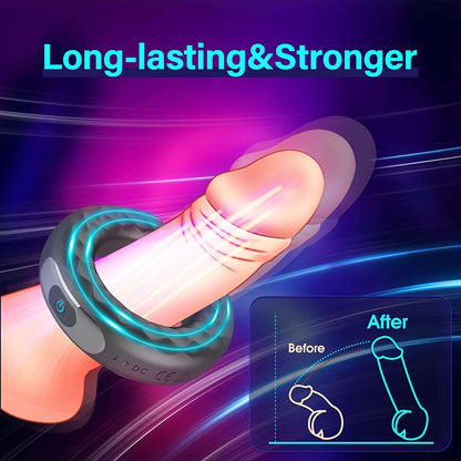 Sex toys  dubaiVibratingPenisDelayRingwith10ModesMaleDelayedOrgasmandWaterproofSiliconeforCouplestoys  men