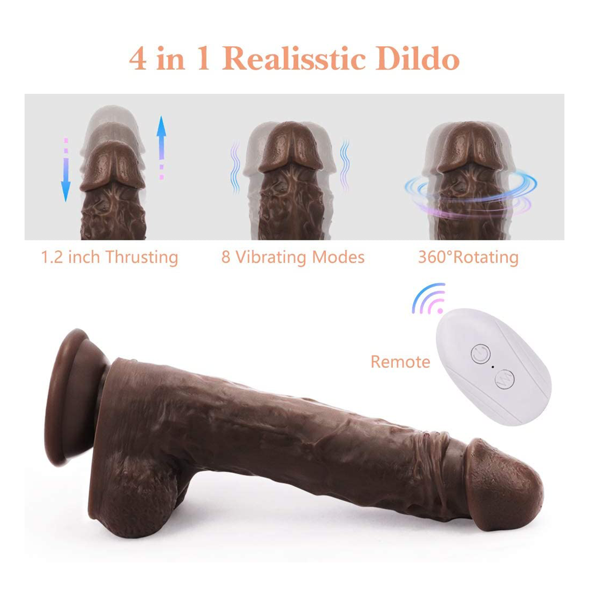 Sex toys  dubai3cmAutomaticThrustingRemoteControlRealisticDildoSexToyforWomenwith8VibratingModes(Black)toys  men